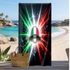 Asciugamano da Spiaggia Stampa Calcio Italia Asciugatura Rapida Super Assorbente Morbido Asciugamano da Bagno per Nuoto Spiaggia Viaggio Souvenir Regalo per Fan