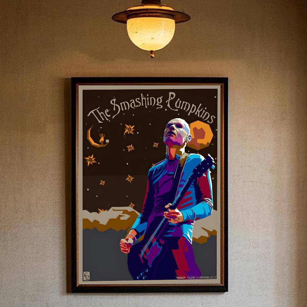 Plakat Zespołu The Smashing Pumpkins HD art samoprzylepny na ścianę wodoodporny do domu salonu sypialni baru estetyczna dekoracja