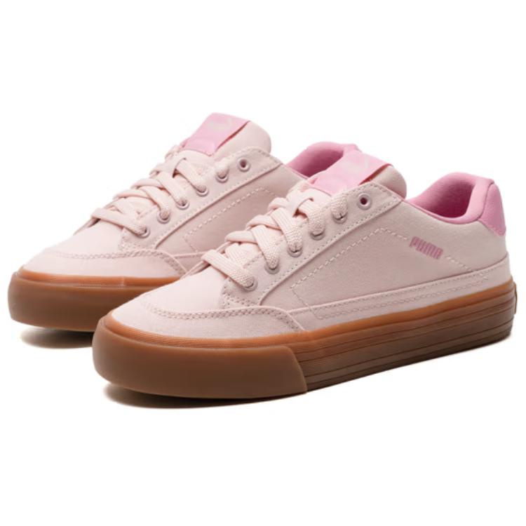 Puma Court Classic Vulc Retro Fashion Casual Lightweight Low-Top Sneakers Women Sneakers Pink 395020-11