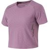 Full Print Letter Round Neck Comfortable Breathable Tight Short Sleeve T-Shirt Women Tops Crystal-Purple ATSU062-3