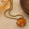 Color Changing Sultan Stone Jewelry Set Luxury Premium Ear Needle Earring Ring Necklace Women
