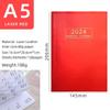 Colore abbagliante 2024 Calendario A5 Pianificatore annuale Agenda inglese Notebook Laser Starlight a colori