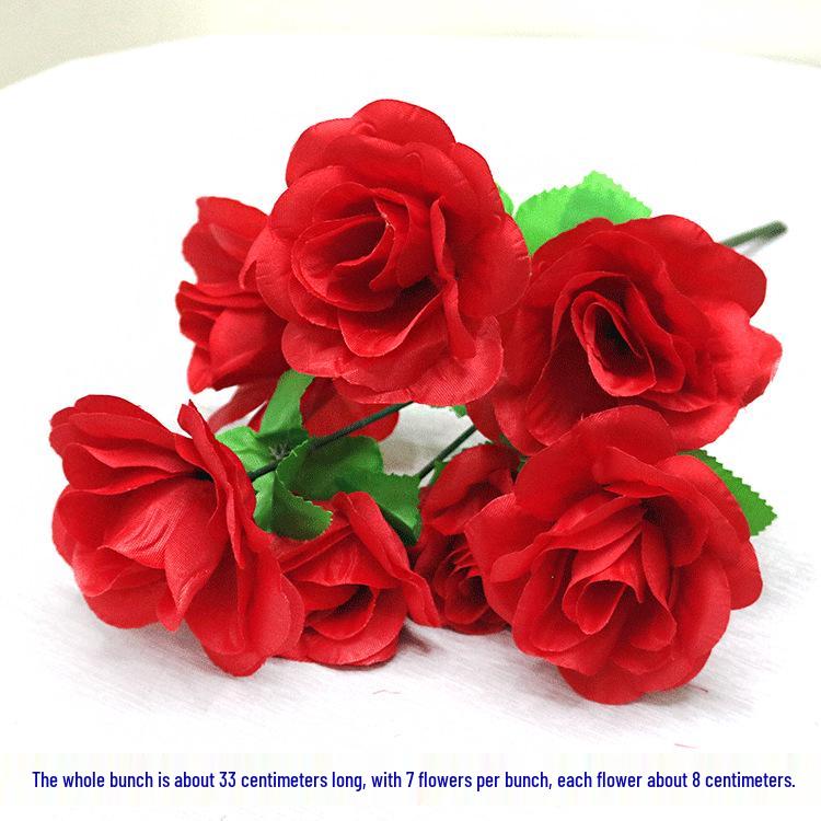Silk Rose Flower Bouquet: Artificial Flowers for Dining, Bedroom, Living Room Decor and Creative Ornament Figurines.