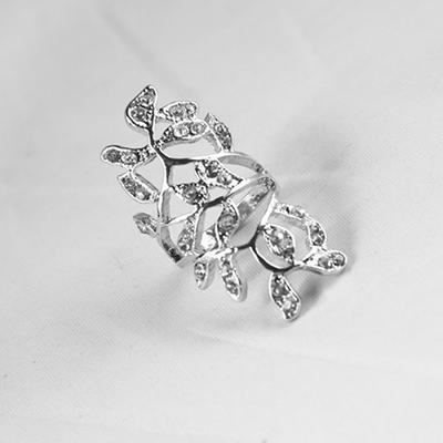 Anello Gioiello Articolato a Foglia Vuota Lucido per Nocche da Donna Regalo