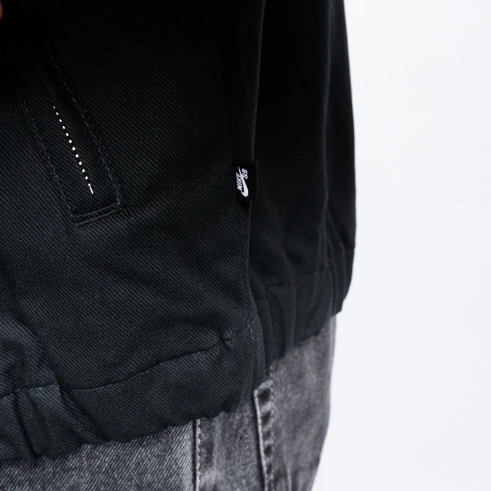 Nike SB Zip-Up Elastic Loose Jacket Unisex Outerwear Black FQ0406-010