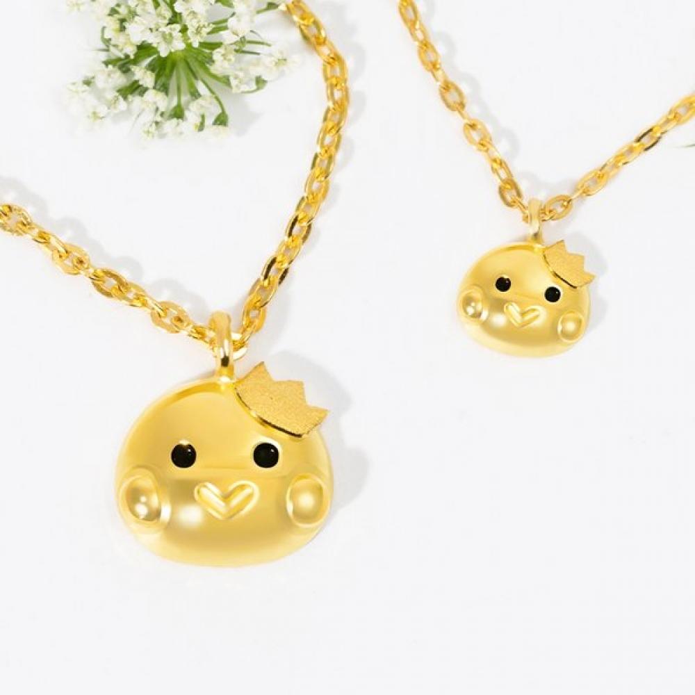 Porti 24k Gold 1.875g Snake Crown Necklace