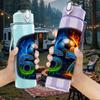 1PC Shiny Number Six Seven 750ml Color Plastic Sports Water Bottle Leakproof Flip Straw Lid Suitable for Sports Office Home Use