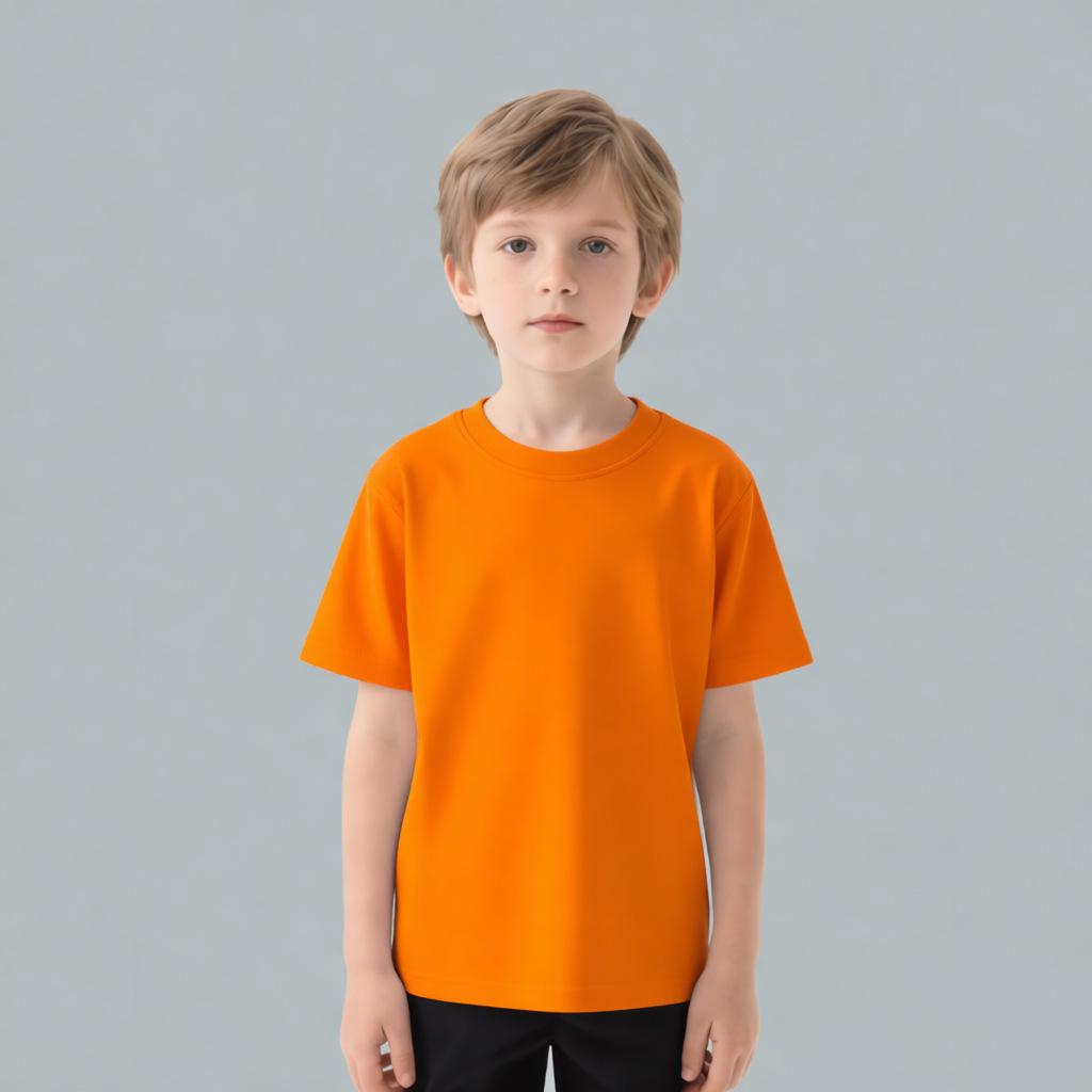 Children's Cotton Short-Sleeve Summer T-Shirt with Printed Design - Ideal for Activities and Class Uniforms