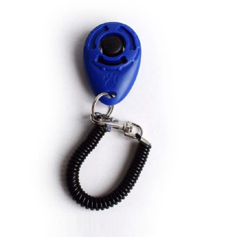 Dog Training Clicker Aid Adjustable WristStrap Sound Plastic Pet Cat Click Trainer Key Chain Dog Repeller Dog Supplies