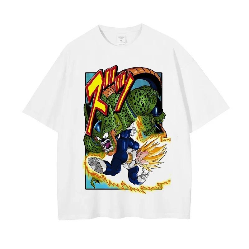 

Dragon Ball Z Супер Веджета против Полусовершенного Селла Манга Принт Свободная Футболка | Повседневный Топ Унисекс 4XL