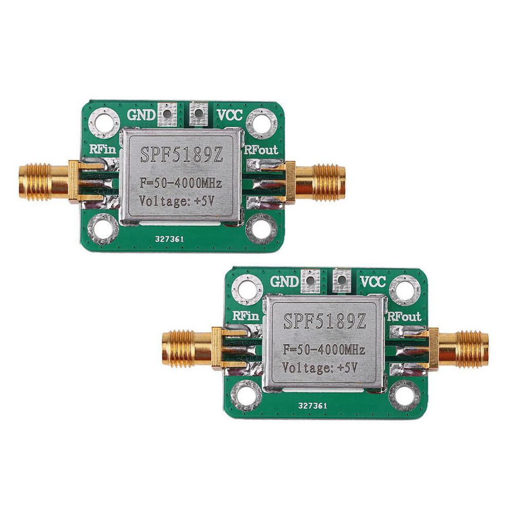2Pcs LNA 50-4000 MHz SPF5189 RF Low Noise FM Amplifier Signal Receiver NF 0.6dB