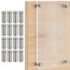 Pack of 16 Sturdy Stainless Steel Advertising Nails Rustproof Wall Mounting Screws for Pictures Frame and Signage