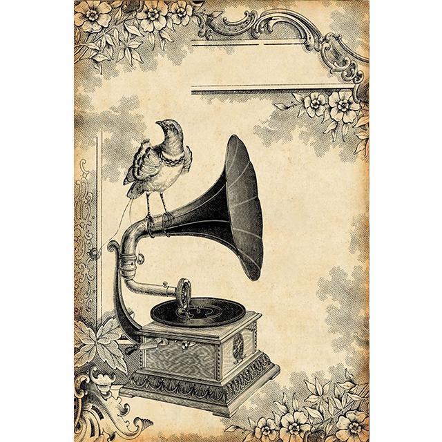 Vintage Phonograph Bild Gemälde für Wohnkultur Retro Musikalische Kunst Poster An Der Wand Rahmenlose Schlafzimmer Dekor Kein Rahmen