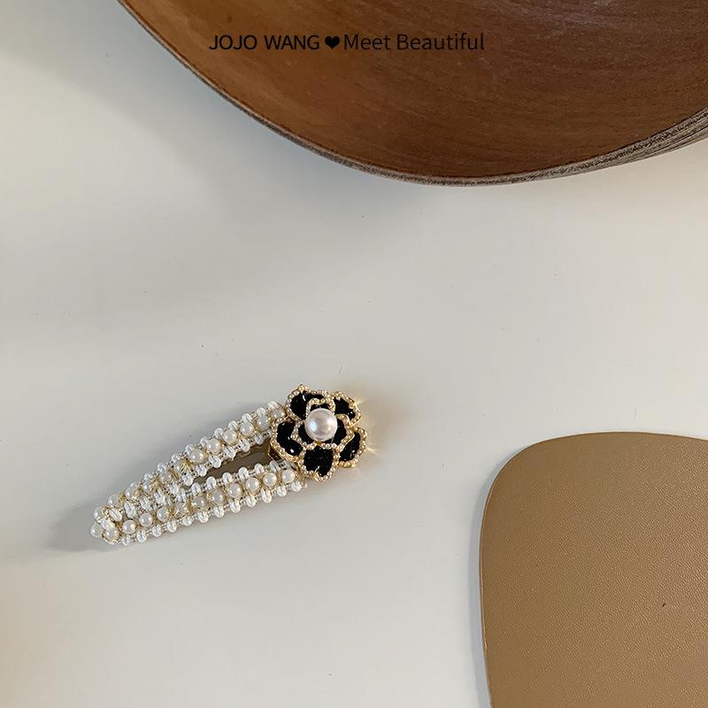 Women White Camellia Barrettes Hairpins  Set  Newest Elegant Cashmere Woolen Knitted Camellia Hair Clips Hairgrips