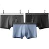 Bananain Silver Skin 301P Modal Men's Underwear, 10A Antibacterial Seamless Boxer Briefs with Cotton Gusset, Ice Silk Breathable Summer Shorts, 3-Pack