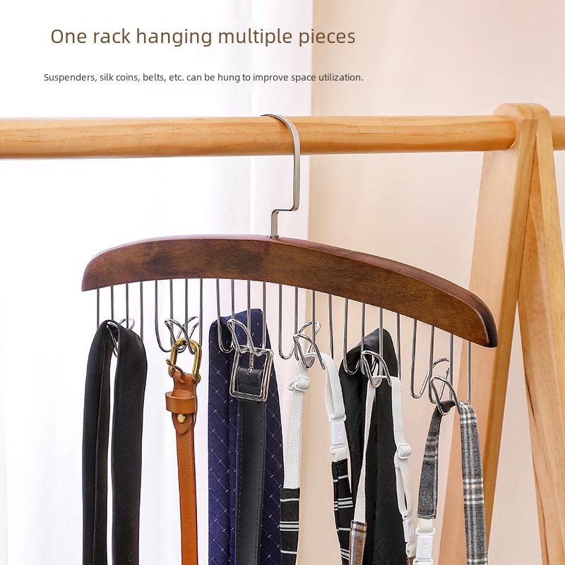 Wieszak z litego drewna, antypoślizgowy, z szerokimi ramionami, do suszenia ubrań i wsparcia garderoby