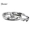 Sun Moon Rings 1 Pair Matching Couple Ring, Wedding Engagement Promise Adjustable Alloy Band Hypoallergenic Open Romantic Gift for Him Her Ring