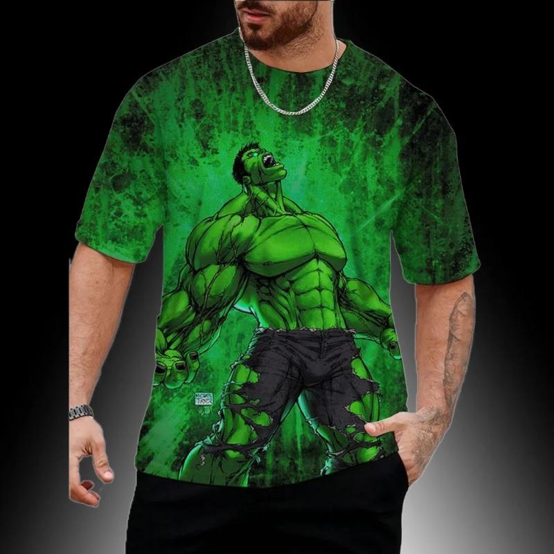 

Men s Summer Hulk T-Shirt Loose Round Neck Short Sleeve Breathable Sweatproof Streetwear Casual Daily Commute S
