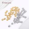 3mm-6mm Flat Spacer Beads 18K Gold Plated Brass Metal Beads Separators For Bracelets Accessories DIY Jewelry Making Supplies