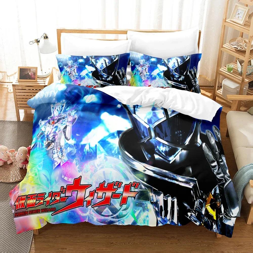 Luxury New 3D Print Kamen Rider Bedding Set Duvet Cover Pillowcase comfortable Bedding Set King Size Bedding Sets Home Textile