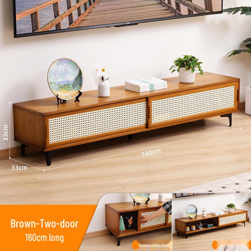 Luxury Retractable TV Cabinet & Coffee Table Combination for Small Apartments
