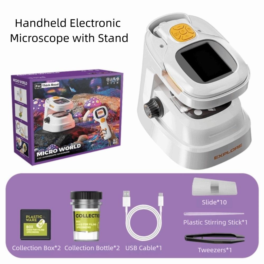 LED Light Children's Science Microscope Toy HD Screen Science Experiment Tool Primary School