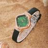 Fashion Womens Square Dial Quartz Watch With Faux Leather Strap For Casual Wear