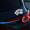 Reflective Car Stickers Playing Card a & Poker Monster Hat Design Multipurpose Vehicle Decals for Styling