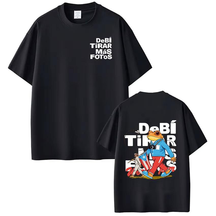 Rapper Bad Bunny T Shirt Debi Tirar Mas Fotos DTMF T-shirts Men Women Clothing Fashion Hip Hop Short Sleeve Casual Clothing 4XL