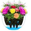 Plastic Imitation Rattan Hanging Pot European Style Macrame Plant Hanger  Garden