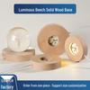 USB Oak Crystal Night Light with Glowing Base