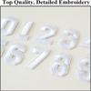 40 Pieces 1.9inch Patches White Applique Accessories Numbers 0-9  for Jeans