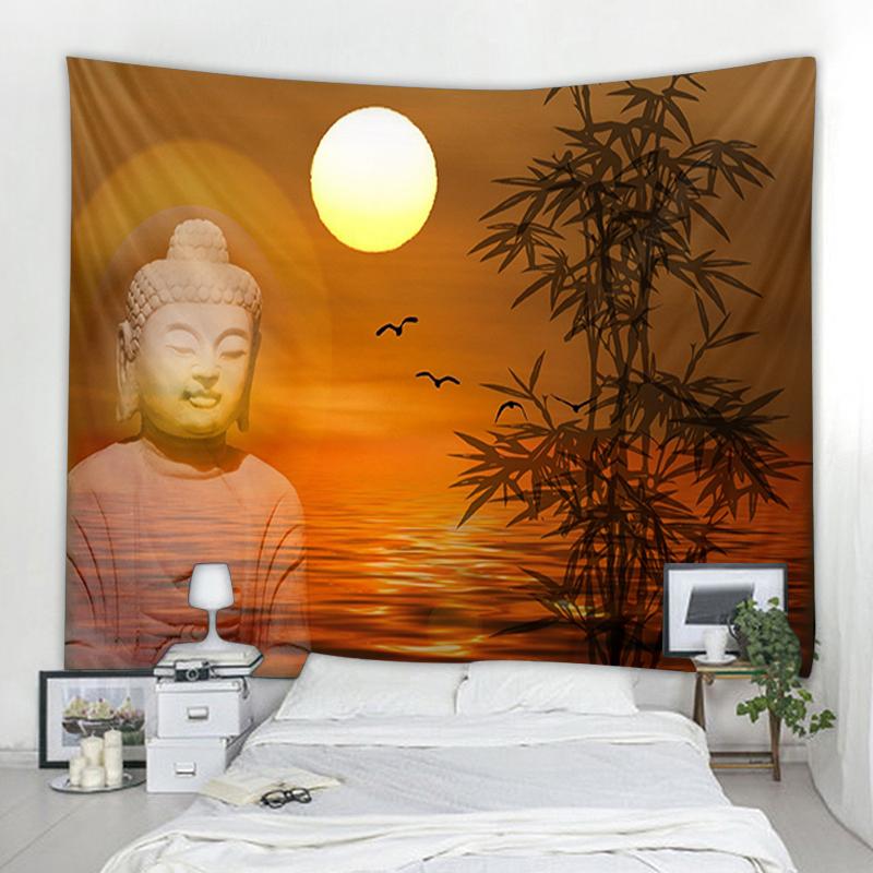 

Мандала Статуя Будды Декор Гобелен Буддийский верующий гобелен Бохо Хиппи Настенный декор Гобелен Спальня Комната Домашний декор
