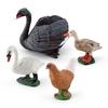 Realistic Plastic Farm Animal Statue Includes Black Swan Hen Duck And Goose Models