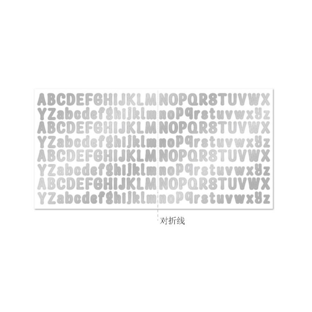 5Pcsset 0.5 Inch 26 Alphabet Planner Stickers Waterproof Gold Silver Color Diy Letter Decorative Sticker For Kids Cup Laptop
