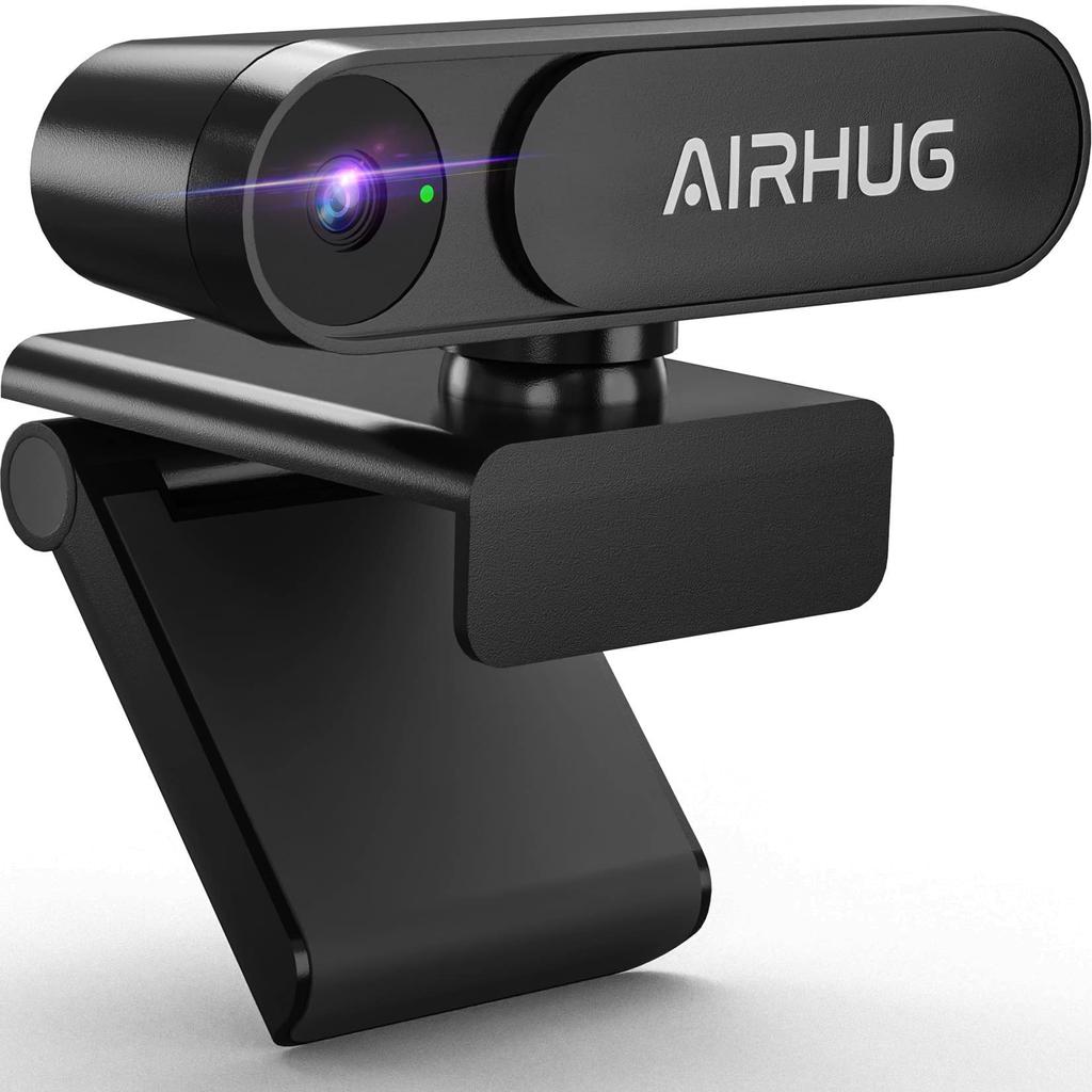 AIRHUG WEB Camera 2K No Microphone HD Webcam 5 Megapixels 30FPS Wide Angle Automatic Light Correction Plug and Play Camera Includes Privacy Shutter