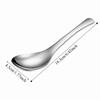 6PCS Large Stainless Steel Spoons Food-grade Dessert Spoons Practical Rice Spoons  Dining Table