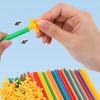 300pcs Assembly Straw Constructor Toys Plastic Children's Straw Building Block  Home Decoration