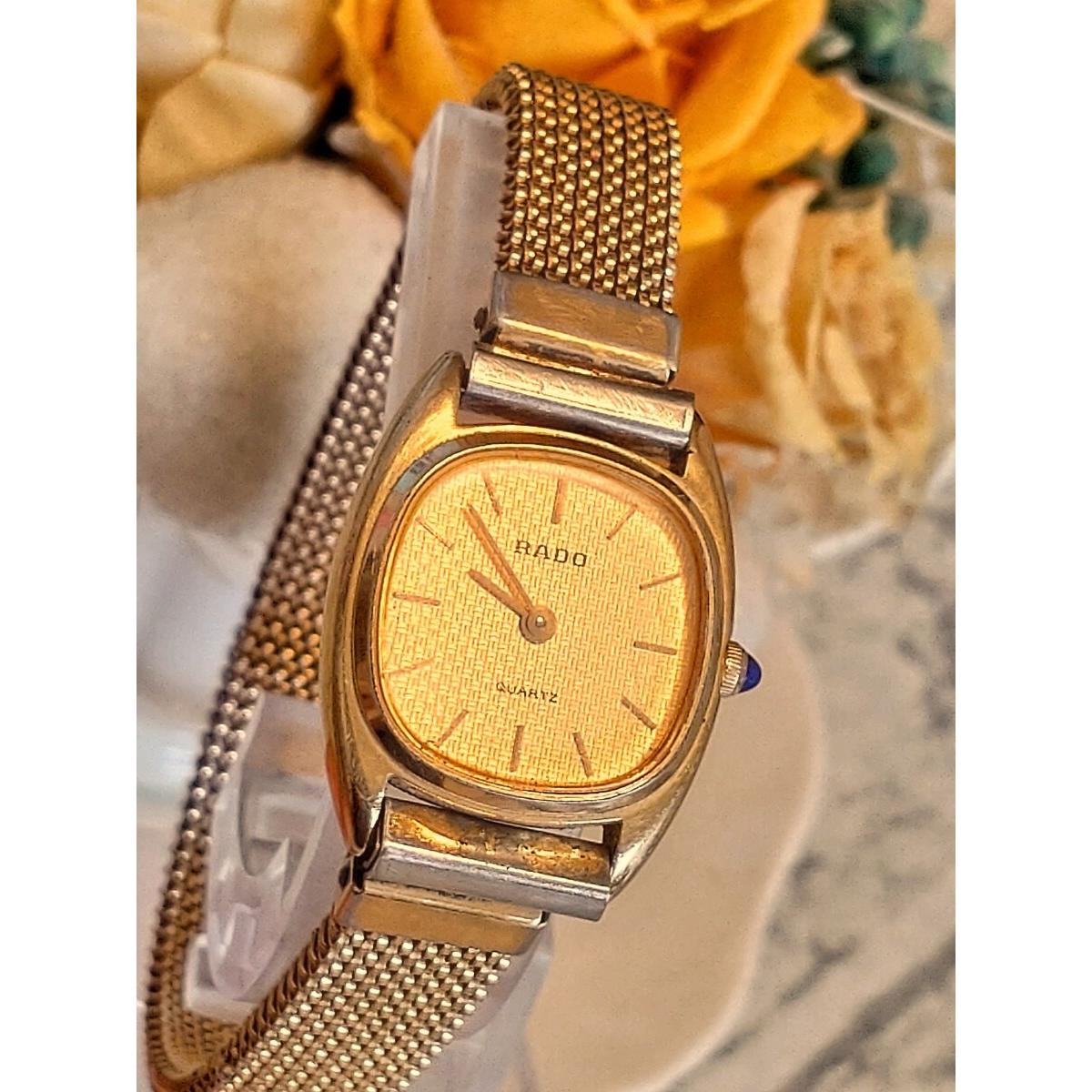 Used Working item, new battery replacement, RADO QUARTZ, Rado QUARTZ, ladies watch, gold, 2 hands, vintage