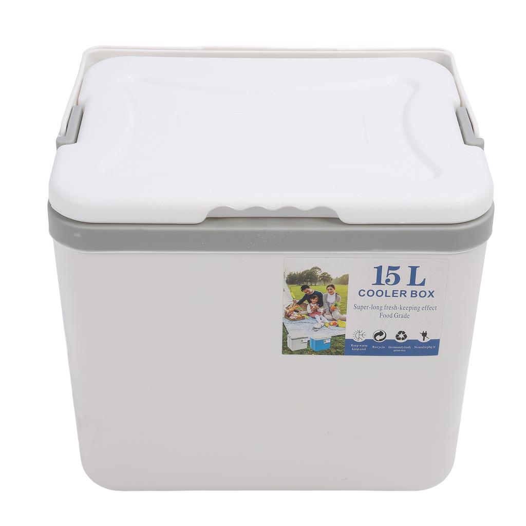 15L Insulated Portable Cooler Professional Lasting Cooling Insulation Hard Cooler Box for Outdoor