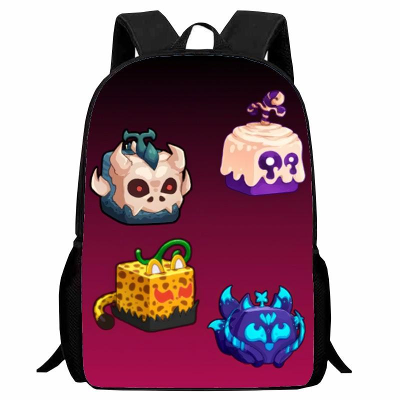Stampa Roblox Blox Fruits Zaino Scolastico Studente Cartone Animato Merchandising Gioco Zaino Ragazzi Ragazze