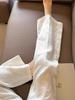 Japanese Style Women's White Cotton Linen Wide Leg Summer Pants
