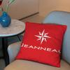 J-JEANNEAU logo Cushion Cover 2-in-1 Reversible Plush Pillow Cover | Car/Sofa/Bed | Perfect Gift