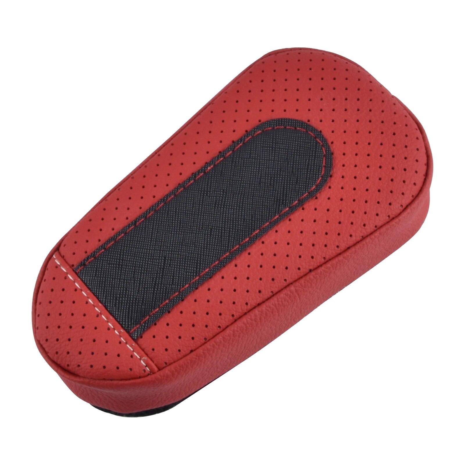 

1 шт. универсальная подушка для автомобильного подлокотника, кожаная подушка для ног, подушка для колена для автомобилей, грузовиков и внедорожников, аксессуары для салона автомобиля, Прямая поставка красный