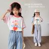 LUSON Children's Cartoon Shoulder Short-Sleeved Shirt