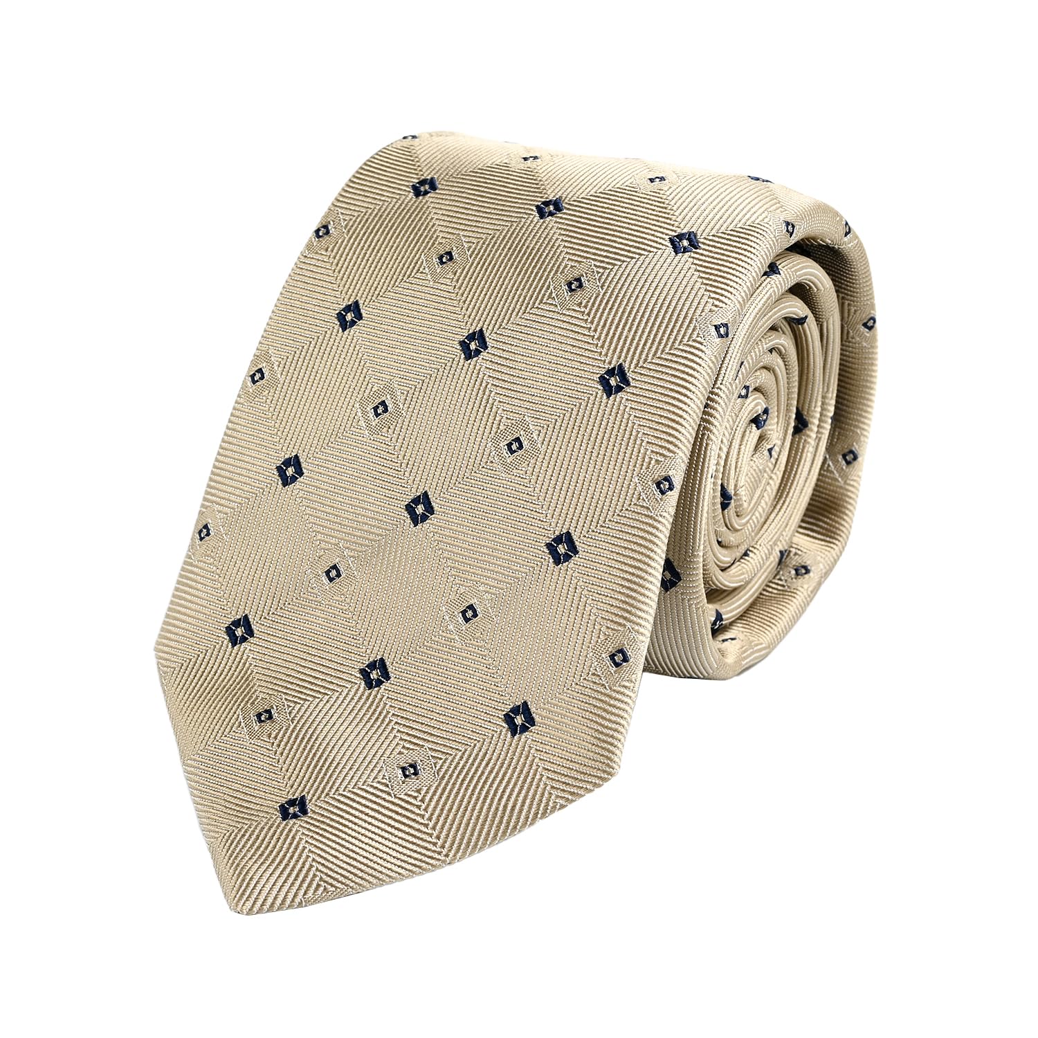 

Мужской галстук Dunhill 8 см Neats 24RPTW1GE284, широкий, 100% шелк, архивный, тканый, палевый, [Б/У]