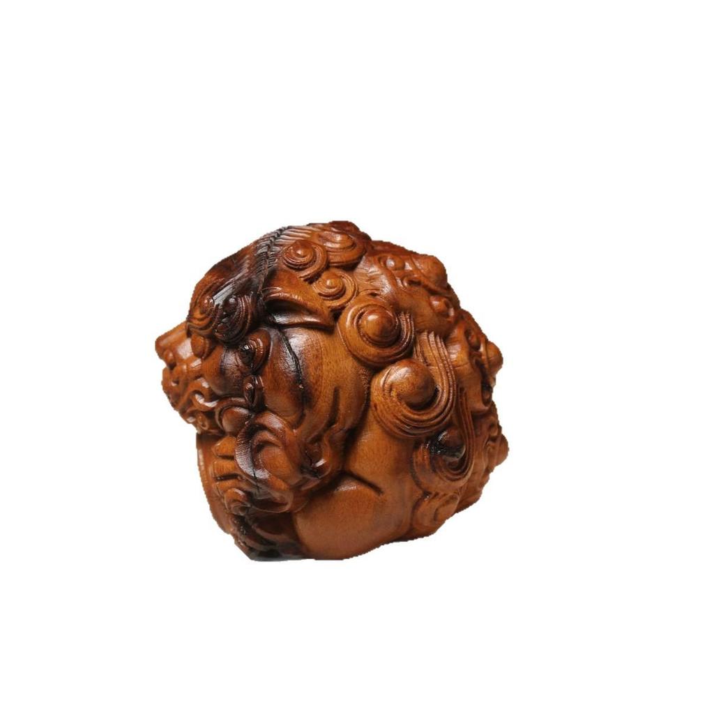 Pixiu Jujube Wood Ball Ornament: Fulfills Wishes, Attracts Wealth & Luck, Ideal for Home Decor.