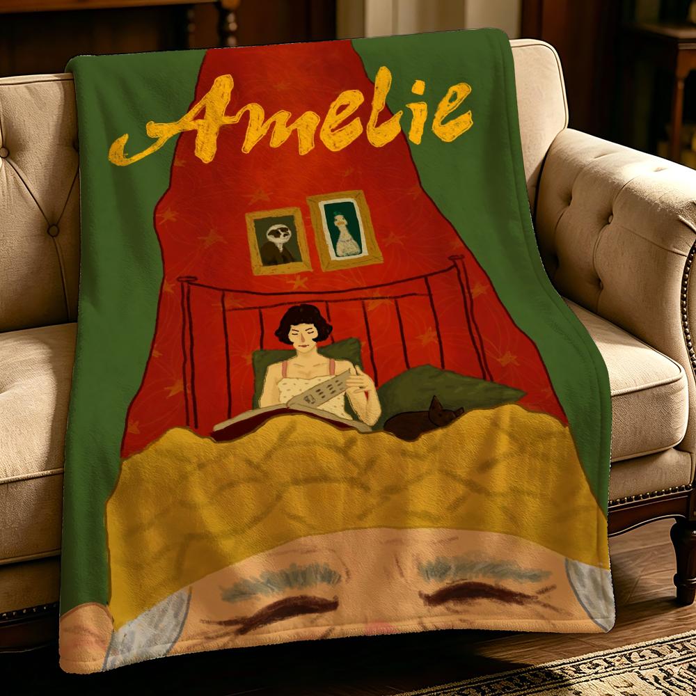 character a-amelie-e Throw Thick Comfort Flannel Quilt, Multi-scene Use Indoor Outdoor Daily Nap