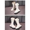 Fashion Foreign Style Girls Boots Long Princess Boots High Boots Autumn and Winter New Girls Soft-soled Leather Boots