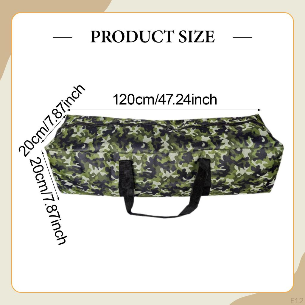 Camping Tent Pole Storage Bag Pouch Portable Wear Resistant Heavy Duty Carrying Organizer for